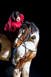 Horse and Rider Black Background Equine Portrait Photography Northampton Daventry Towcester Wellingborough Kettering
